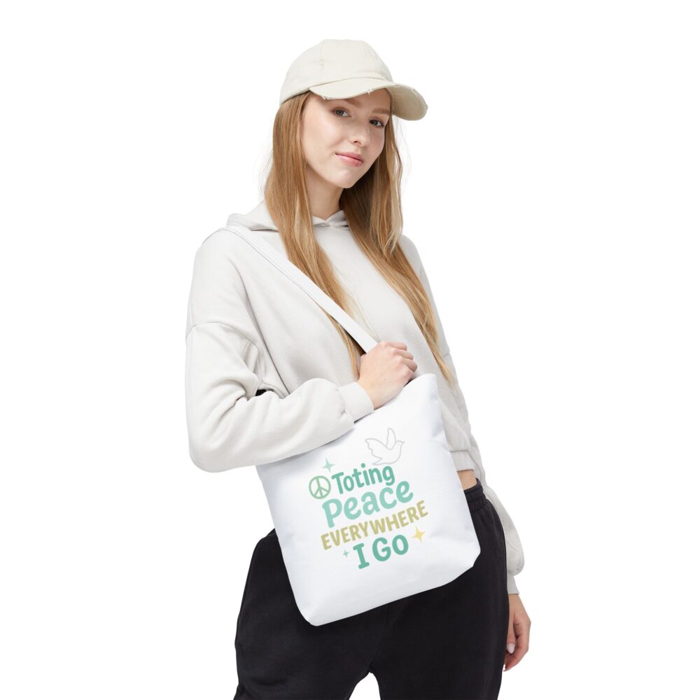 Peaceful Tote Bag | Eco-Friendly Reusable Bag, Perfect for Gifting, Daily Use, Travel, Festivals, and Beach Days - Image 3