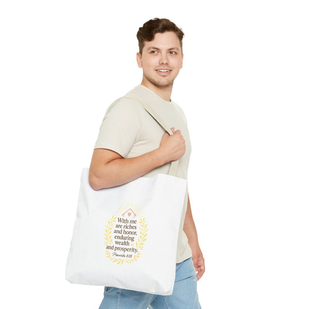Prosperity Tote Bag, Motivational Bag, Inspirational Gift, Bible Verse Tote, Everyday Use Bag, Thoughtful Gift for Friends - Image 11