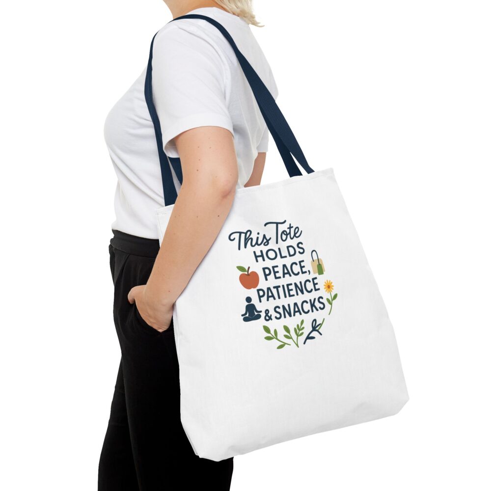 Peace & Patience Tote Bag | Inspirational Bag for Shopping, Beach, Gym, Gifts, Eco-Friendly Use - Image 60