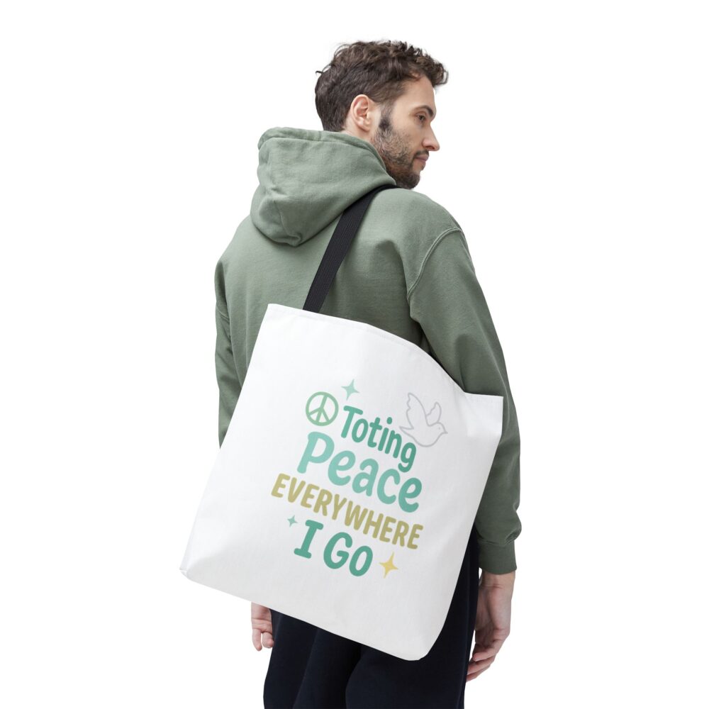 Peaceful Tote Bag | Eco-Friendly Reusable Bag, Perfect for Gifting, Daily Use, Travel, Festivals, and Beach Days - Image 7