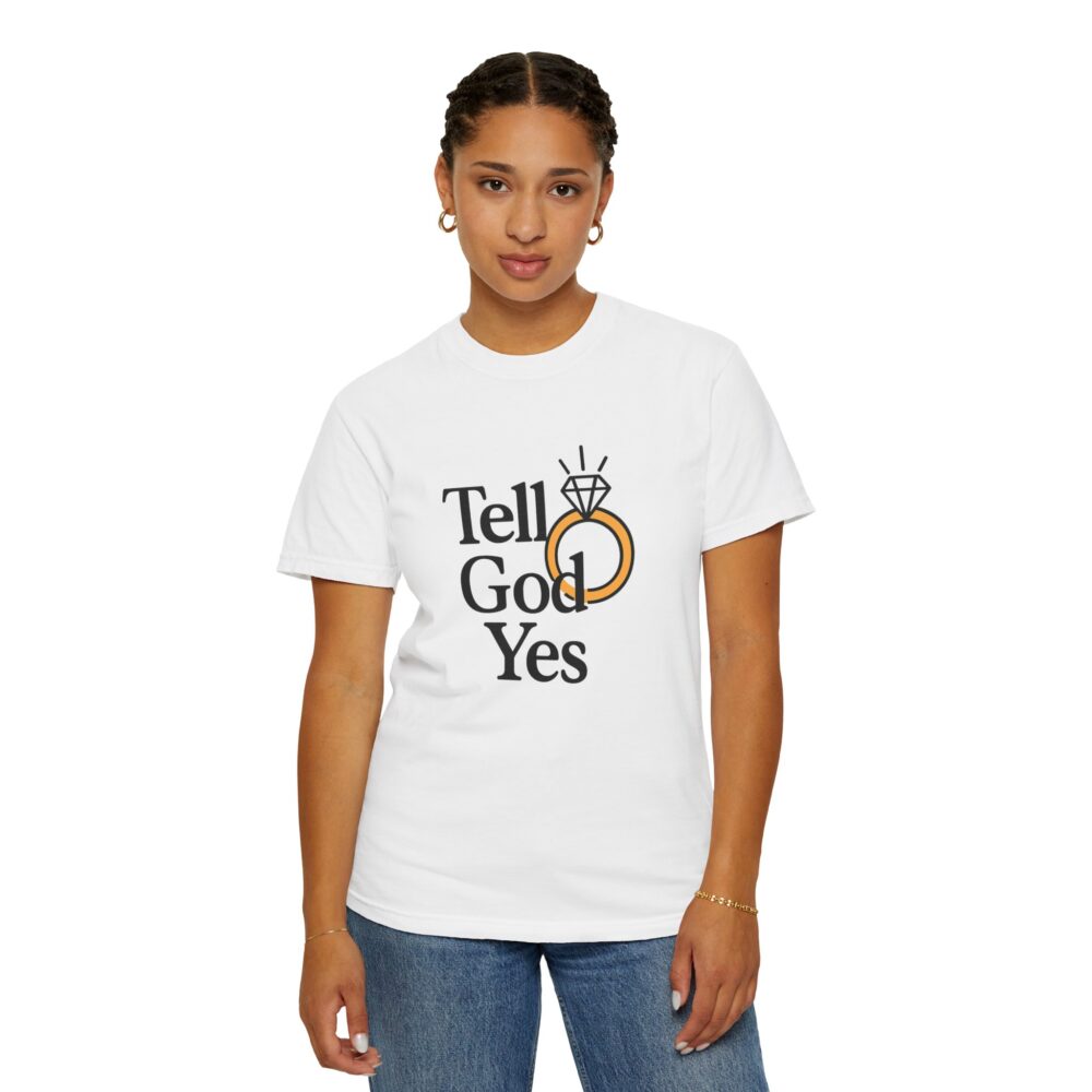 Wedding Proposal T-Shirt, Engagement Gift, Tell God Yes Shirt, Unisex Shirt, Marriage Celebration Tee - Image 8