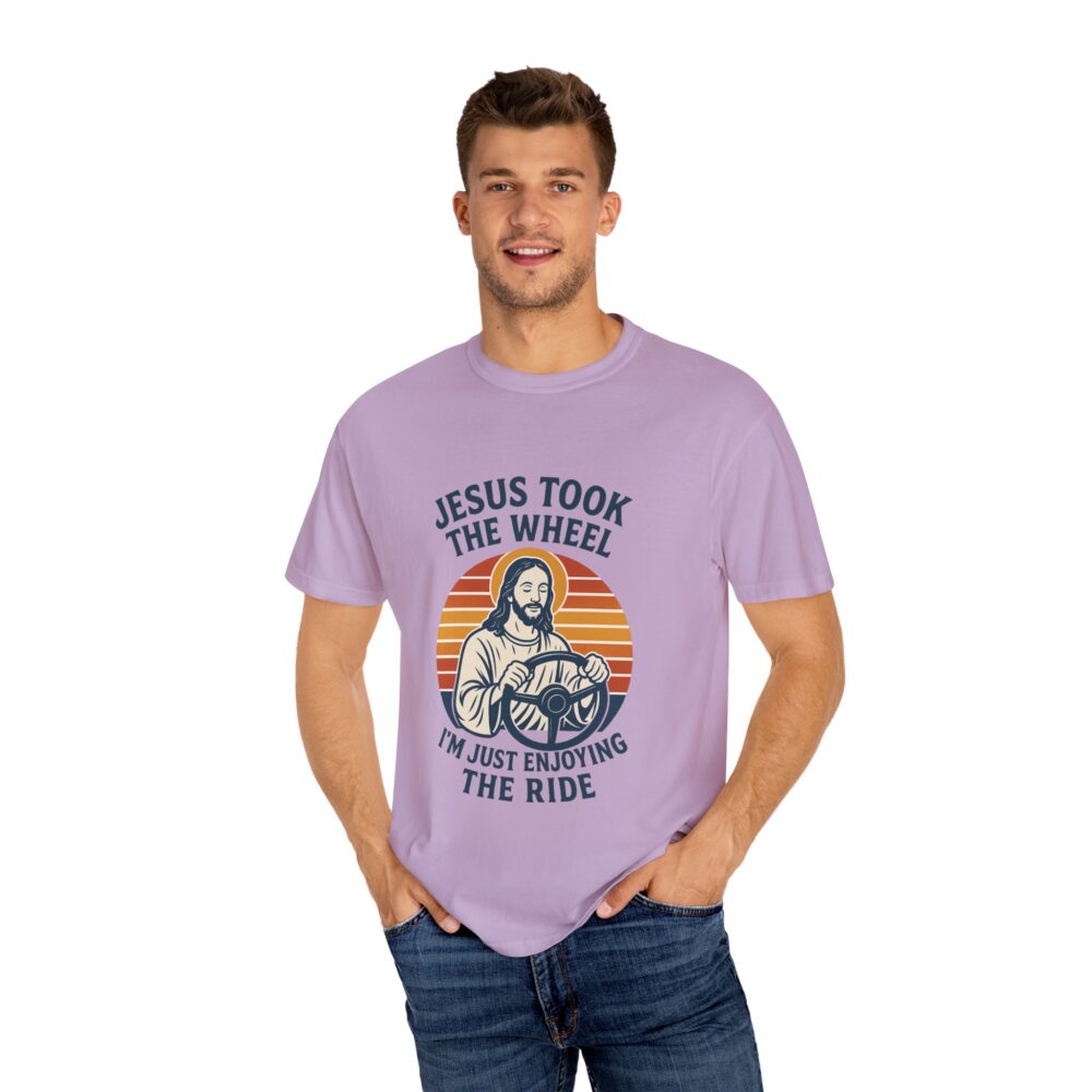 Faith-Inspired Unisex T-Shirt - "Jesus Took the Wheel" Tee, Christian Apparel, Gift for Believers, Funny Religious Shirt, Casual Faith Top - Image 17