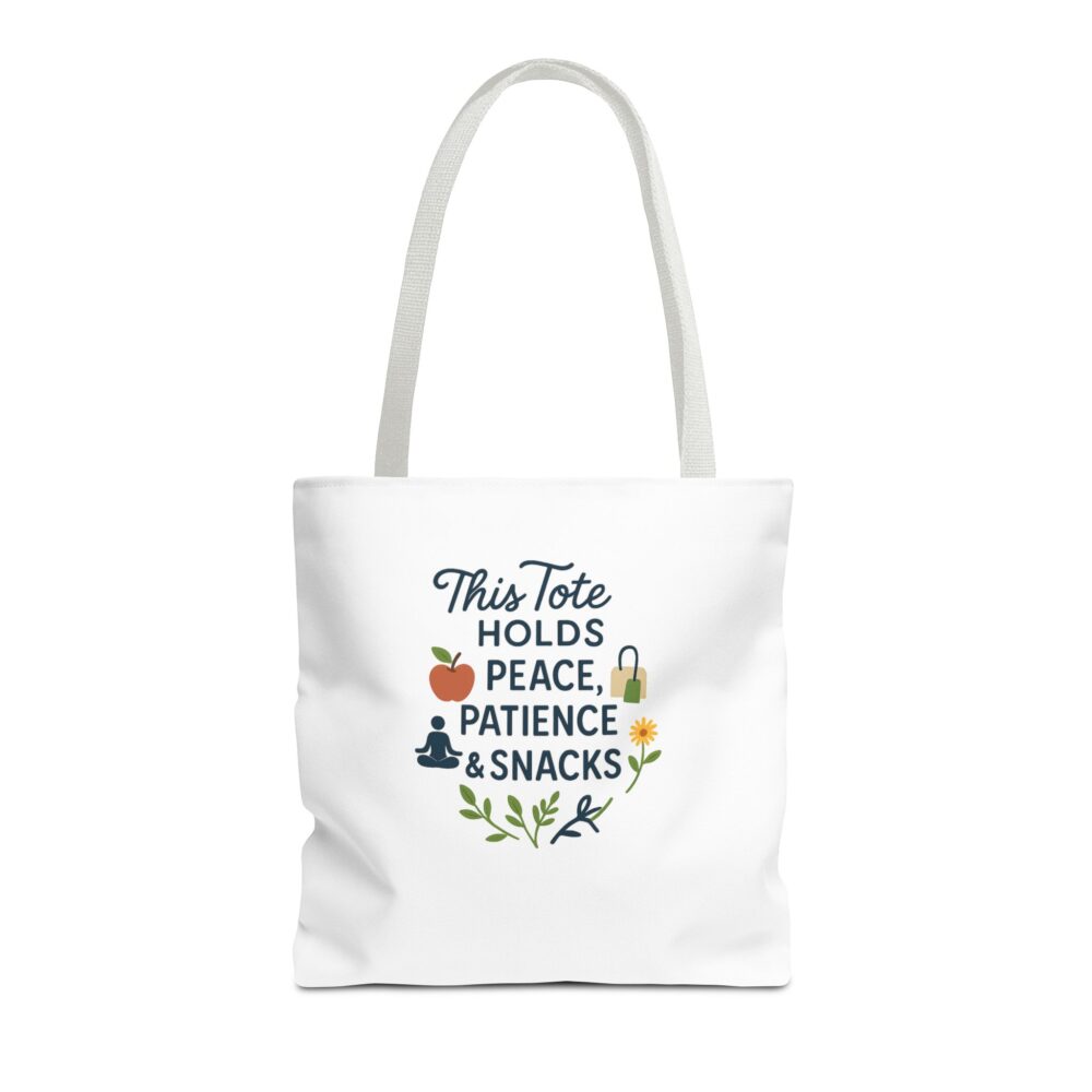 Peace & Patience Tote Bag | Inspirational Bag for Shopping, Beach, Gym, Gifts, Eco-Friendly Use - Image 37