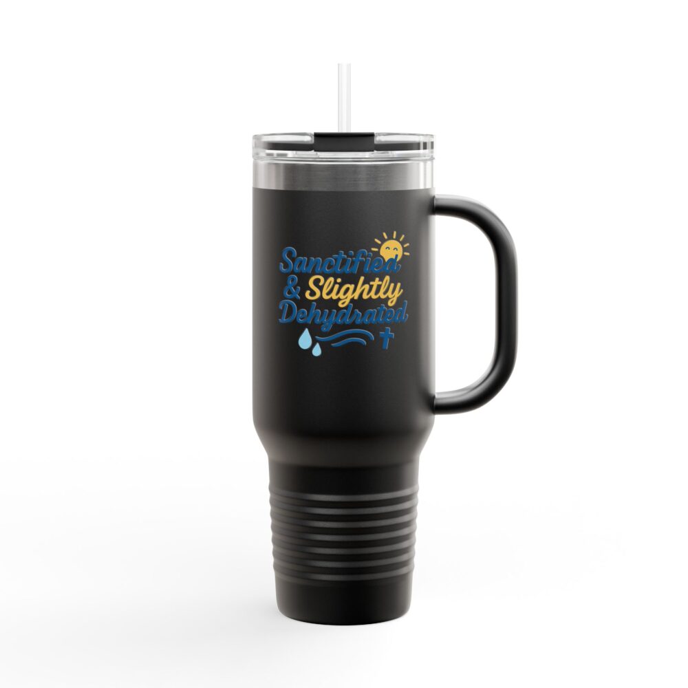 Sanctified & Slightly Dehydrated Insulated Travel Mug | 40oz Tumbler for Faith and Hydration | Perfect Gift for Christian Friends, [...] - Image 3