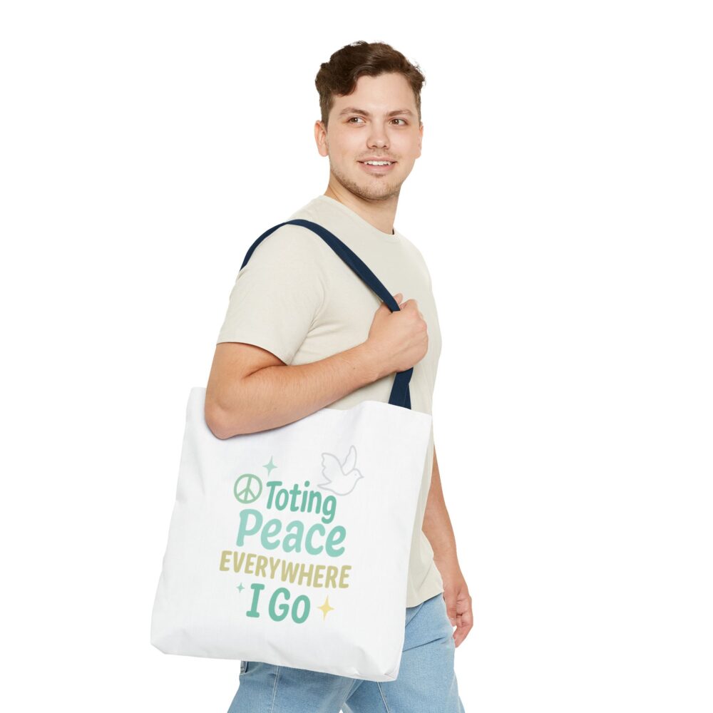 Peaceful Tote Bag | Eco-Friendly Reusable Bag, Perfect for Gifting, Daily Use, Travel, Festivals, and Beach Days - Image 14