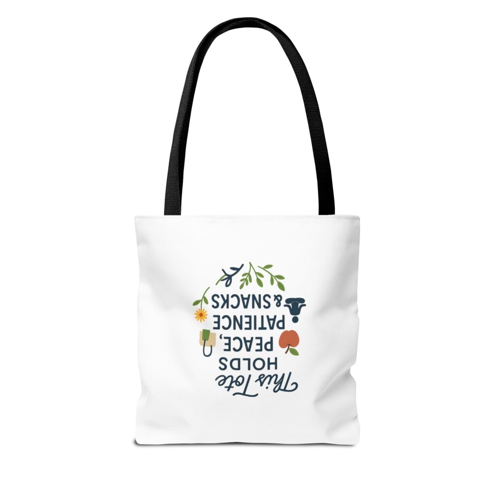 Peace & Patience Tote Bag | Inspirational Bag for Shopping, Beach, Gym, Gifts, Eco-Friendly Use - Image 2