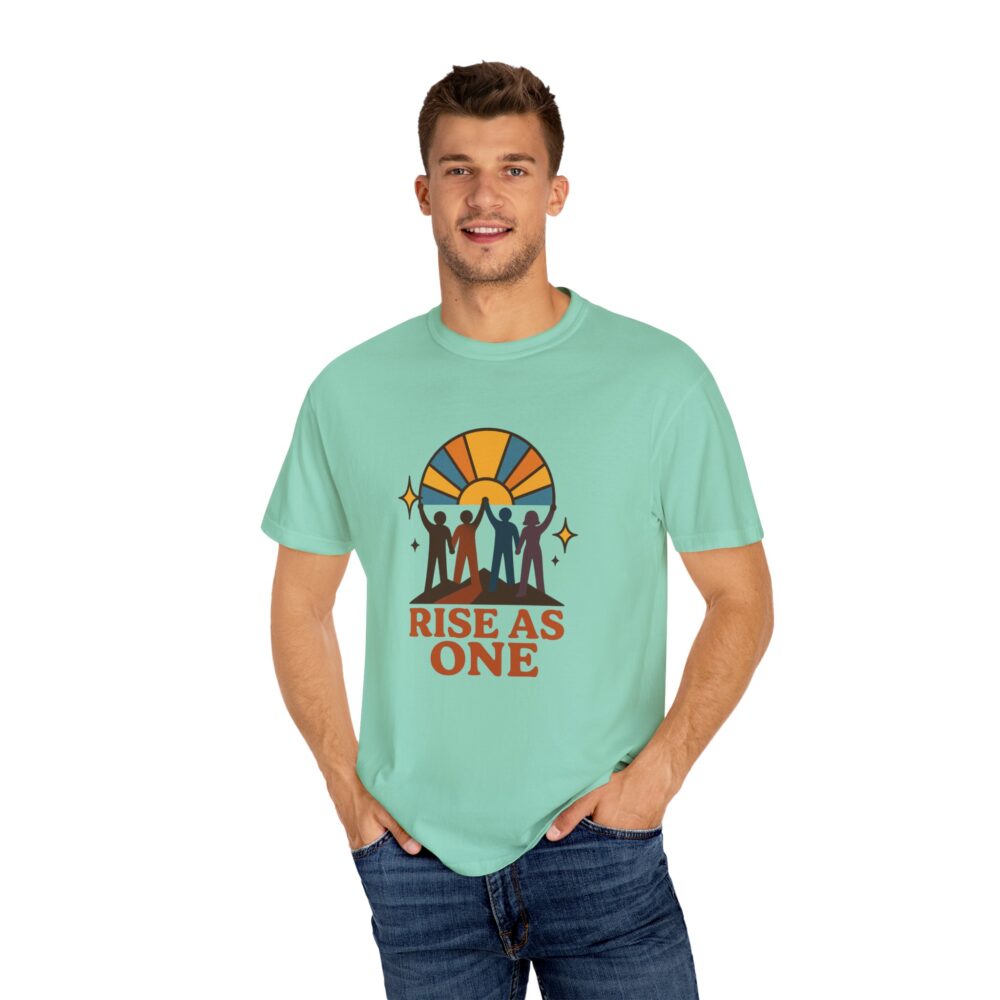 Unisex Rise As One T-Shirt, Garment-Dyed Tee for Unity, Community Events, LGBTQ+ Pride, Casual Wear, Gift for Friends - Image 2