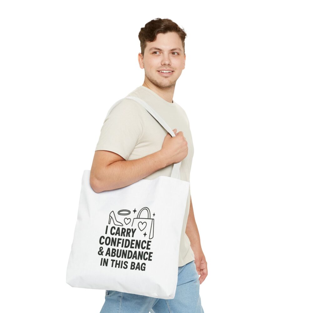 Confidence & Abundance Tote Bag - Empowering Shopper's Bag, Perfect Gift for Friends, Motivational Tote, Everyday Essentials, Fashion [...] - Image 10