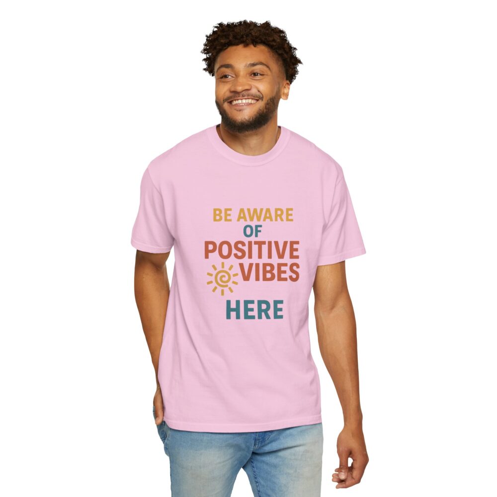 Unisex Garment-Dyed T-shirt with Positive Vibes Design | Casual Wear, Gift for Friends, Inspirational Apparel, Everyday Comfort, [...] - Image 19
