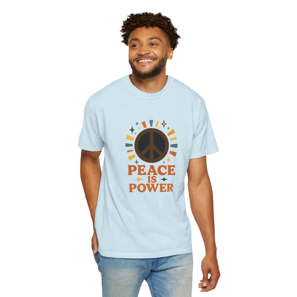 Peace Is Power Unisex T-Shirt | Trendy Graphic Tee, Gift for Activists, Casual Everyday Wear, Social Justice Apparel, Retro Style - Image 15