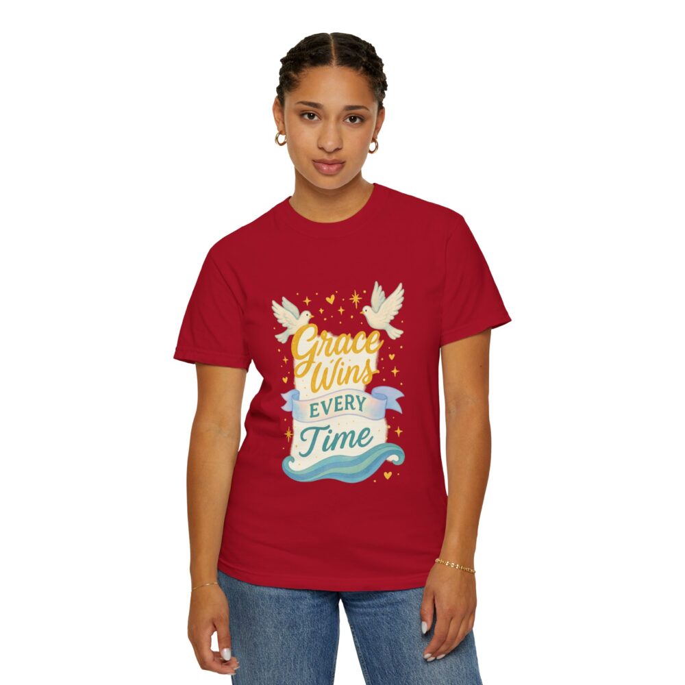 Inspirational Unisex T-shirt, Grace Wins Every Time Tee, Motivational Top, Gift for Faith, Everyday Wear, Spiritual Apparel - Image 18