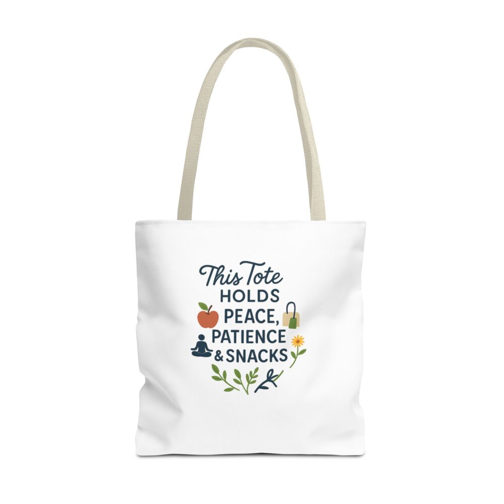Peace & Patience Tote Bag | Inspirational Bag for Shopping, Beach, Gym, Gifts, Eco-Friendly Use - Image 49