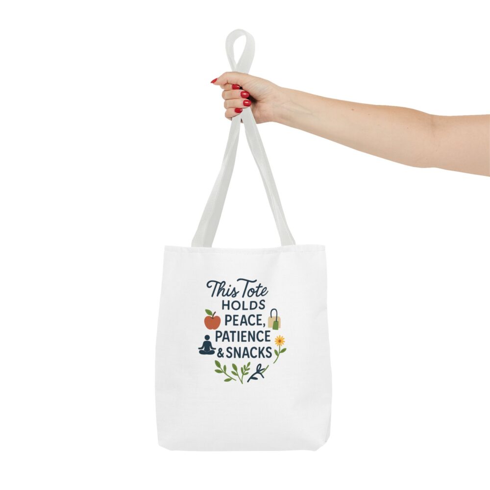 Peace & Patience Tote Bag | Inspirational Bag for Shopping, Beach, Gym, Gifts, Eco-Friendly Use - Image 12