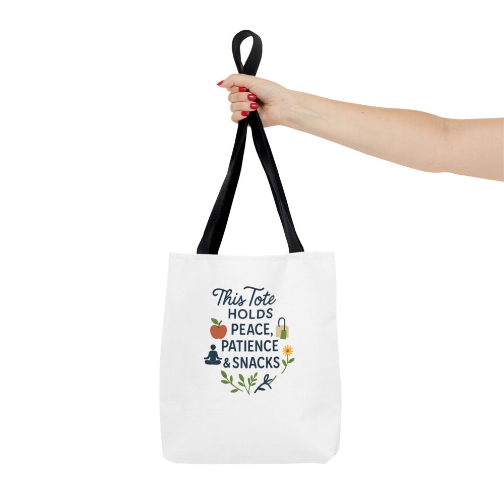Peace & Patience Tote Bag | Inspirational Bag for Shopping, Beach, Gym, Gifts, Eco-Friendly Use - Image 4