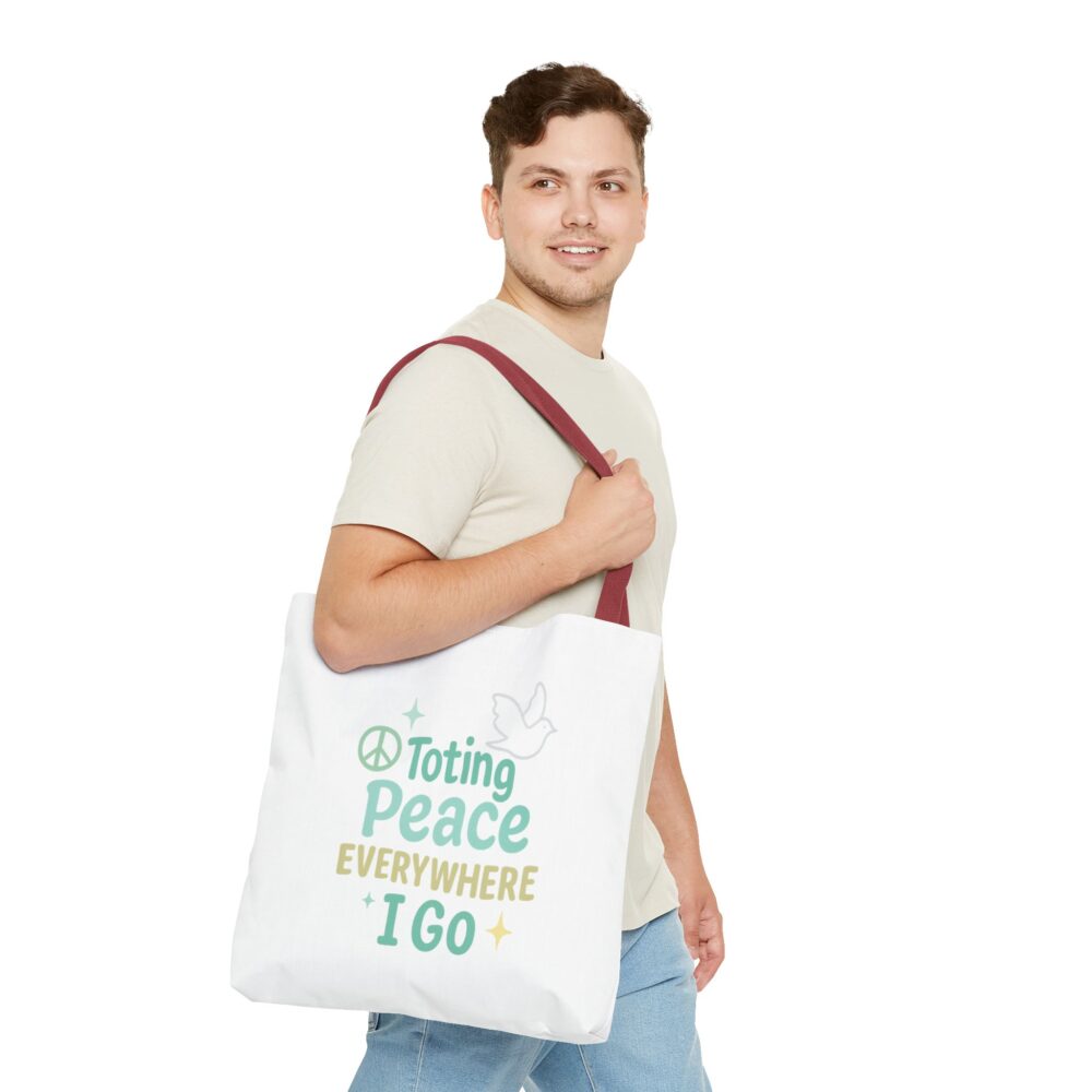 Peaceful Tote Bag | Eco-Friendly Reusable Bag, Perfect for Gifting, Daily Use, Travel, Festivals, and Beach Days - Image 8