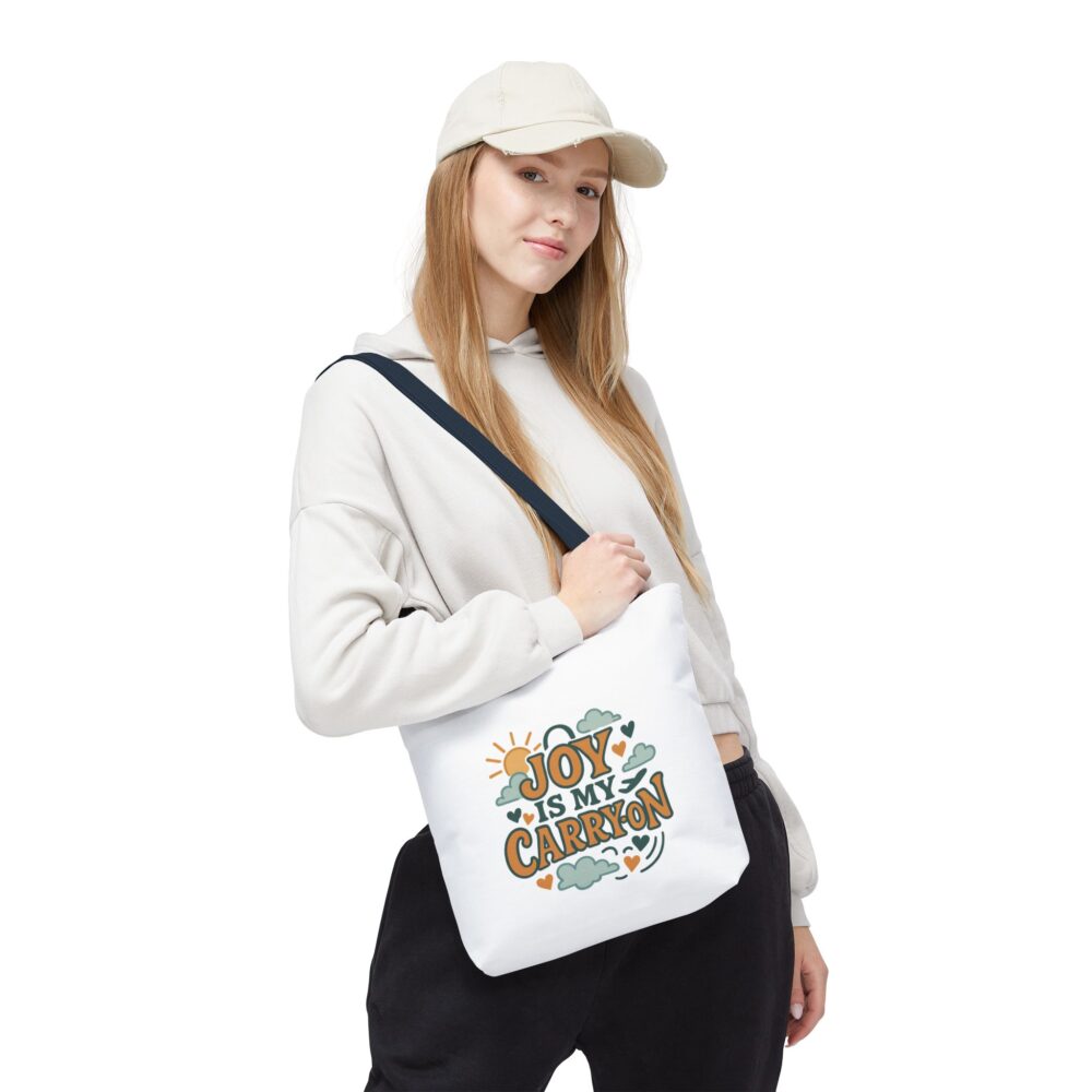 Joyful Tote Bag for Everyday Adventures, Inspirational Carryall for Women, Motivational Shopping Bag, Eco-Friendly Gift Idea, Perfect [...] - Image 13