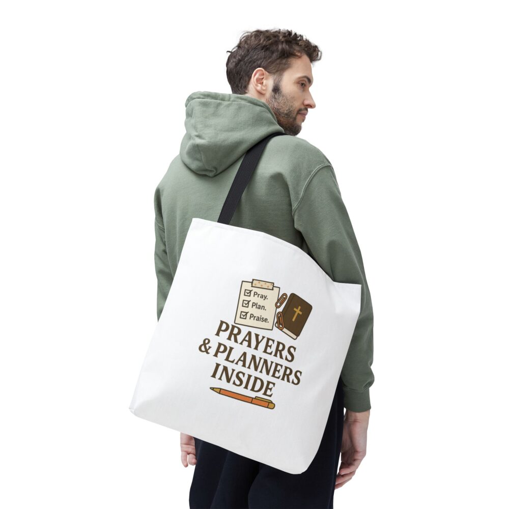 Faithful Tote Bag: "Prayers & Planners Inside" - Perfect for Gatherings, Church, Study Groups, Gifts, Everyday Use - Image 3