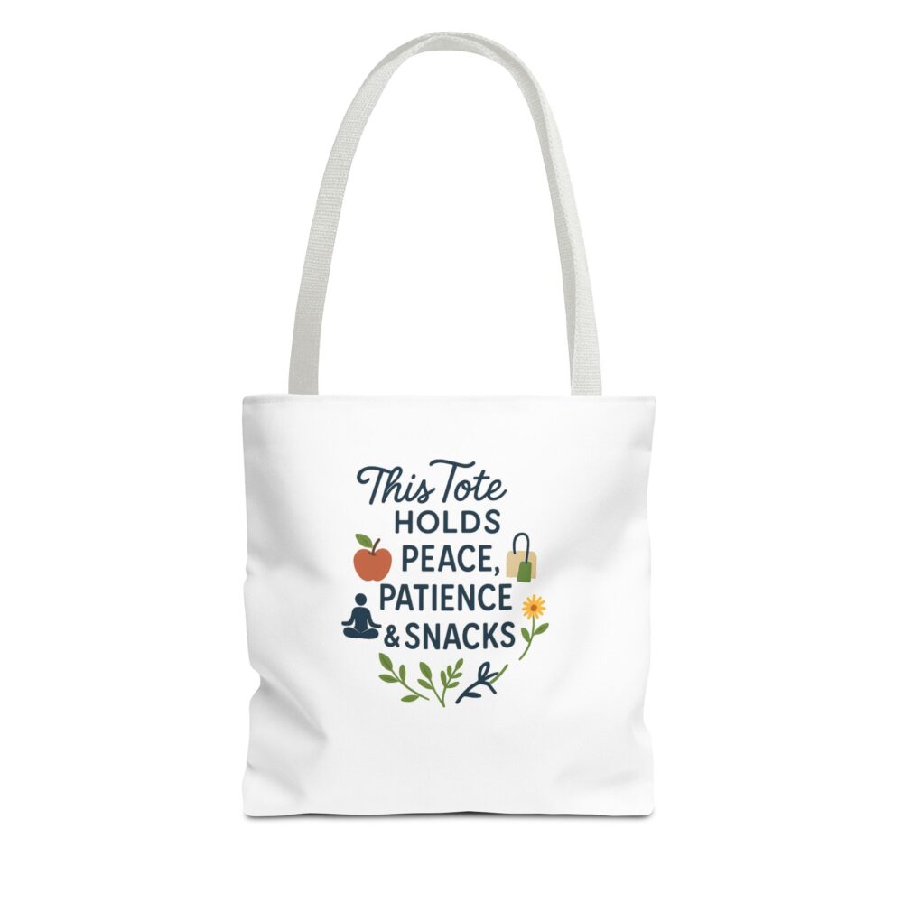 Peace & Patience Tote Bag | Inspirational Bag for Shopping, Beach, Gym, Gifts, Eco-Friendly Use - Image 9