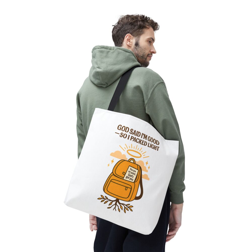 Spiritual Tote Bag - Motivational Quote, Eco-Friendly, Gift for Him/Her, Inspirational, Everyday Use, Unique Design - Image 3