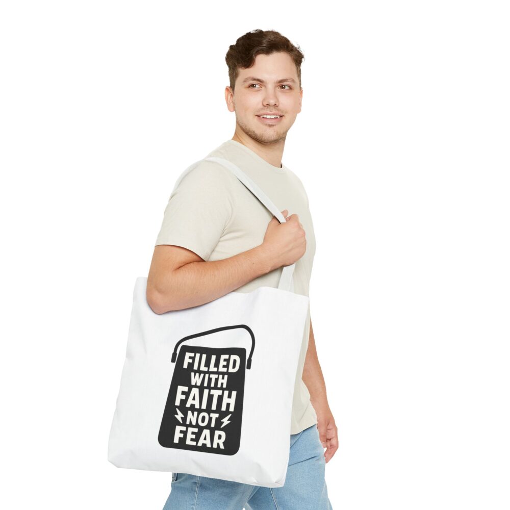 Faith-Inspired Tote Bag, Motivational Shopping Bag, Reusable Grocery Tote, Inspirational Gift, Spiritual Tote for Everyday Use - Image 8