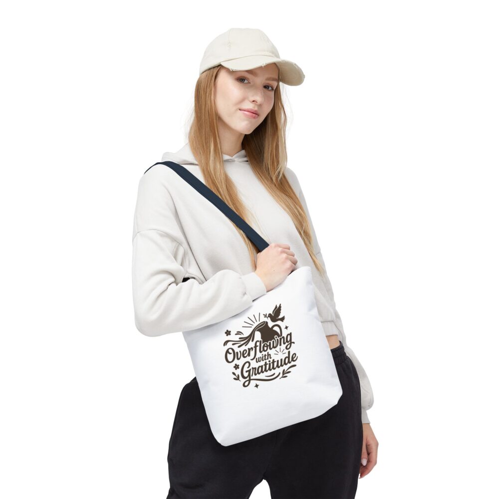 Gratitude Tote Bag, Eco-Friendly Shopper, Beach Bag, Gift for Her, Holiday Accessory, Positive Vibes, Everyday Use - Image 13