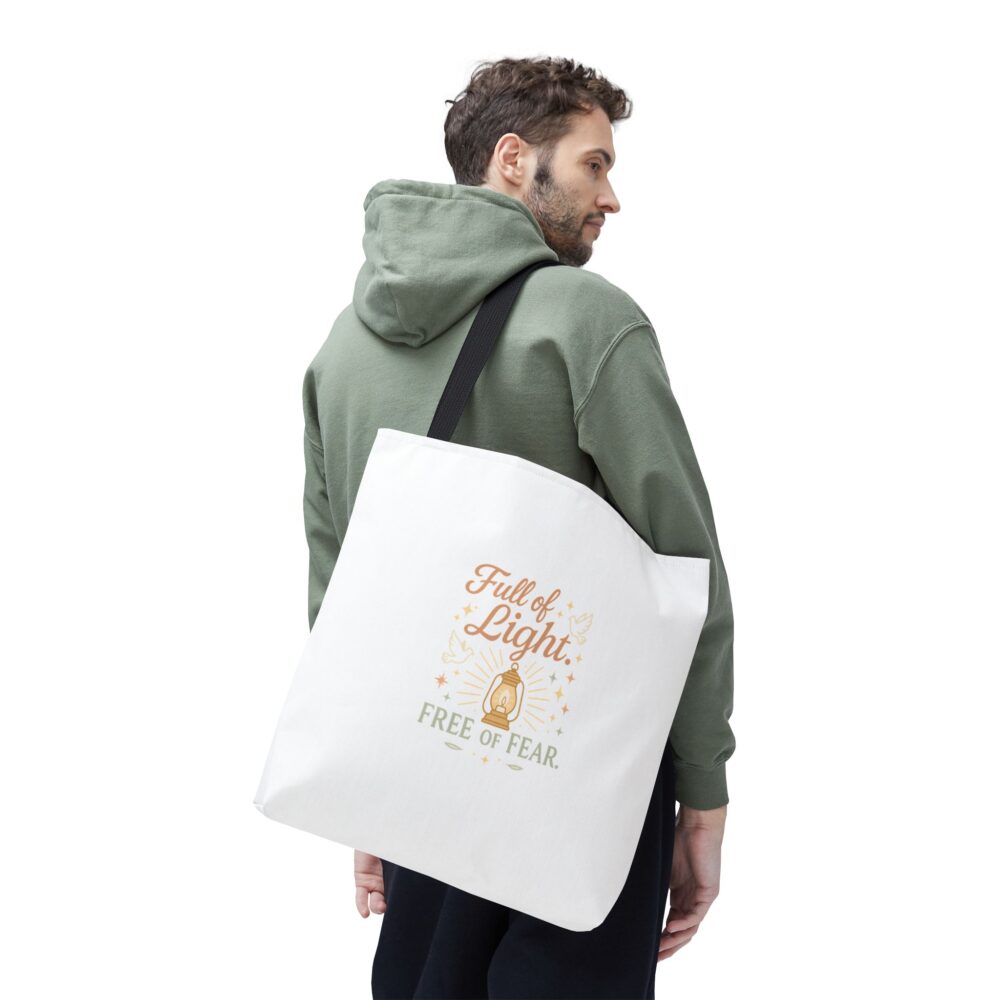 Light & Fear-Free Tote Bag, Motivational Tote, Eco-Friendly Bag, Inspirational Shopper, Thoughtful Gift for Any Occasion - Image 3