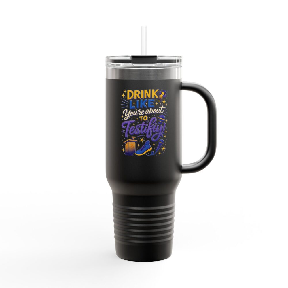 Testify Insulated Travel Mug, 40oz - Perfect for Coffee Lovers, Road Trips, Gifts for Him/Her, Unique Drinkware for Celebrations - Image 3