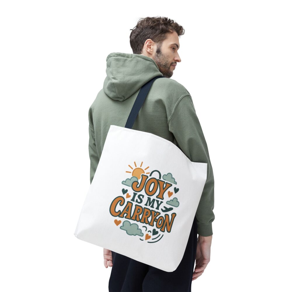 Joyful Tote Bag for Everyday Adventures, Inspirational Carryall for Women, Motivational Shopping Bag, Eco-Friendly Gift Idea, Perfect [...] - Image 15