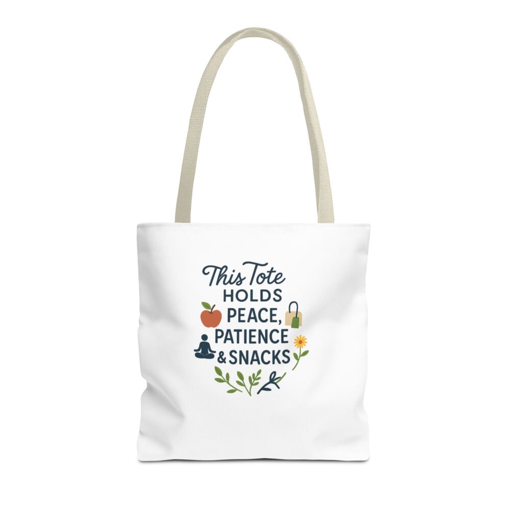 Peace & Patience Tote Bag | Inspirational Bag for Shopping, Beach, Gym, Gifts, Eco-Friendly Use - Image 45