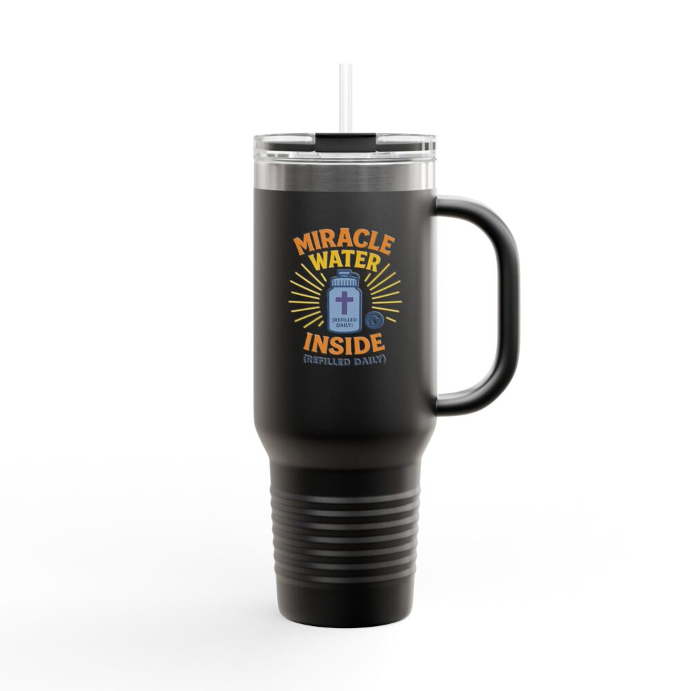 Miracle Water Insulated Travel Mug - 40oz, Eco-Friendly Tumbler, Stylish Stemless Cup, Perfect for Travel, Daily Use, Gift Idea - Image 2