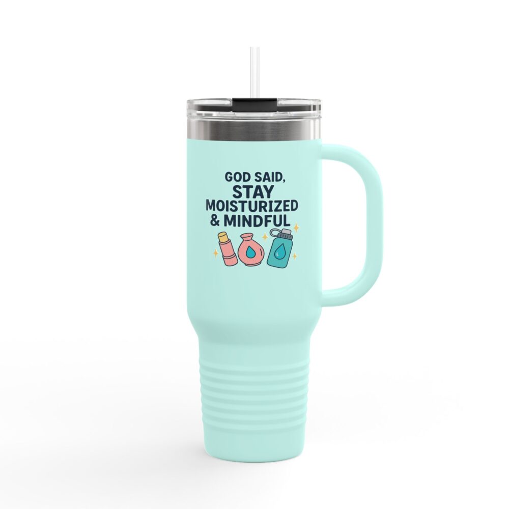 Mindful and Motivated Insulated Travel Mug, 40oz - Perfect for Hydration, Self-Care, Gift for Wellness Lovers, Hot or Cold Beverages - Image 3