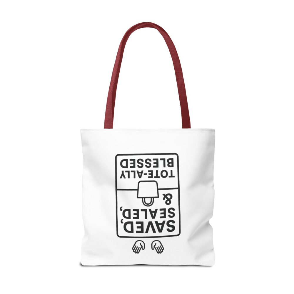 Blessed Tote Bag - Saved, Sealed & Tote-ally Blessed | Gift for Faith Lovers, Church Events, Everyday Use, Eco-Friendly - Image 34