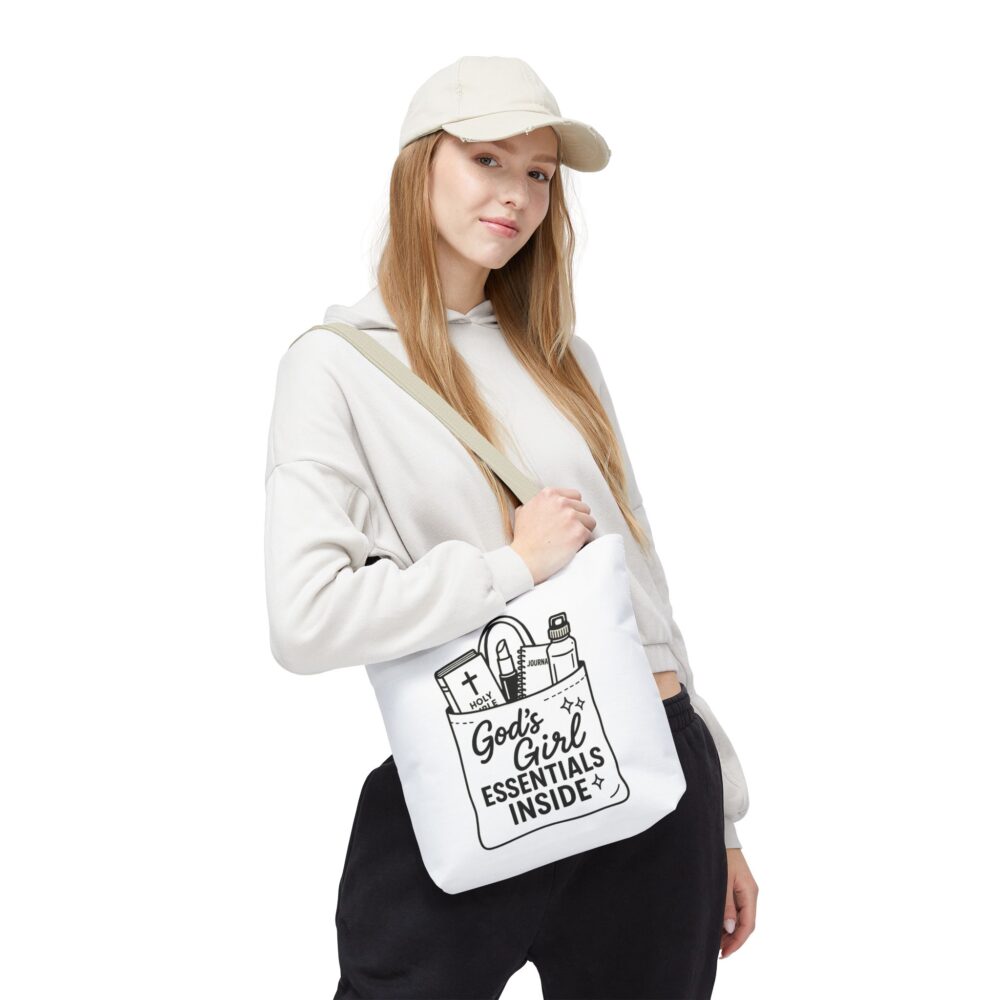 Faith-Inspired Tote Bag, God's Girl Essentials, Christian Gift, Everyday Carry, Church Accessory, Inspirational Quote - Image 10