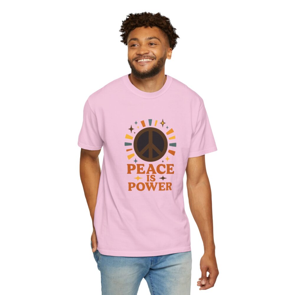 Peace Is Power Unisex T-Shirt | Trendy Graphic Tee, Gift for Activists, Casual Everyday Wear, Social Justice Apparel, Retro Style - Image 19
