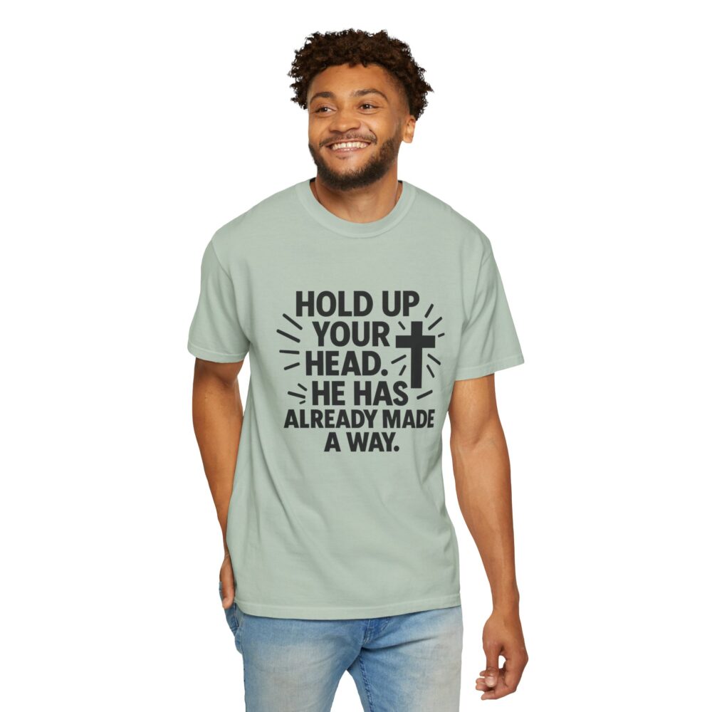 Faith-Inspired Unisex T-Shirt: "Hold Up Your Head" - Christian Apparel for Everyday, Gift for Holidays, Encouragement Tee - Image 2
