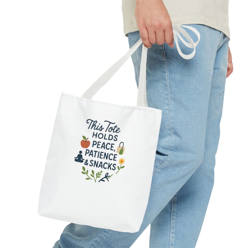 Peace & Patience Tote Bag | Inspirational Bag for Shopping, Beach, Gym, Gifts, Eco-Friendly Use - Image 11