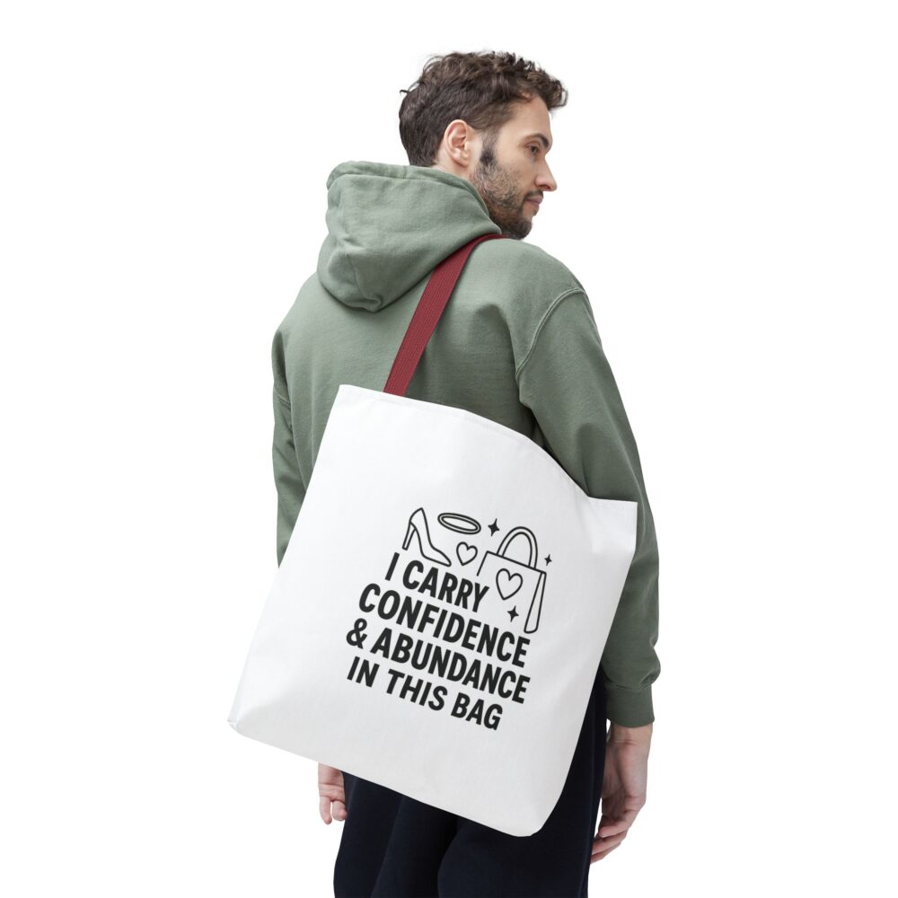 Confidence & Abundance Tote Bag - Empowering Shopper's Bag, Perfect Gift for Friends, Motivational Tote, Everyday Essentials, Fashion [...] - Image 9