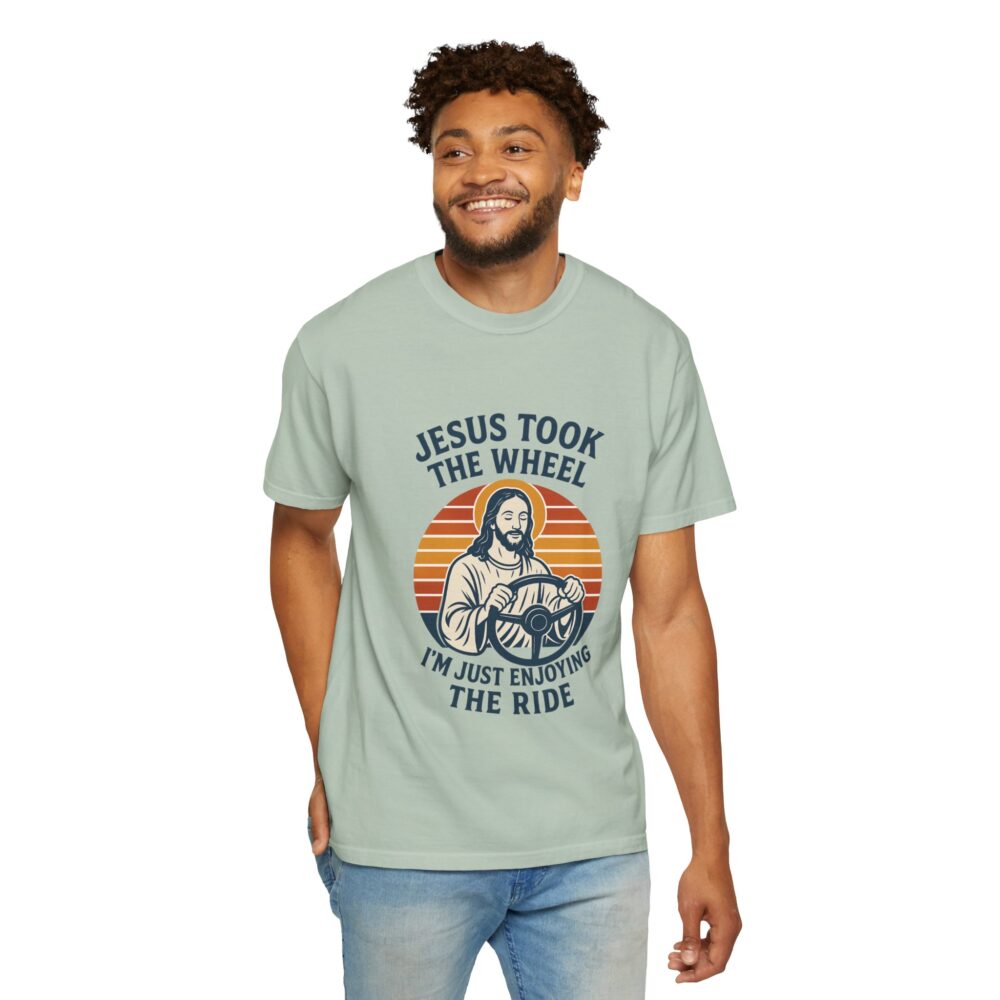 Faith-Inspired Unisex T-Shirt - "Jesus Took the Wheel" Tee, Christian Apparel, Gift for Believers, Funny Religious Shirt, Casual Faith Top