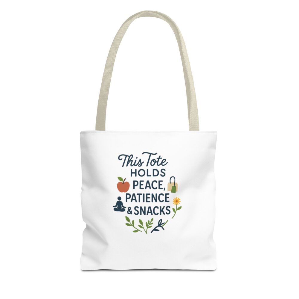 Peace & Patience Tote Bag | Inspirational Bag for Shopping, Beach, Gym, Gifts, Eco-Friendly Use - Image 13