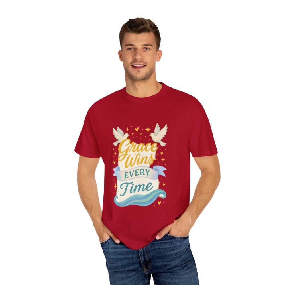 Inspirational Unisex T-shirt, Grace Wins Every Time Tee, Motivational Top, Gift for Faith, Everyday Wear, Spiritual Apparel - Image 15