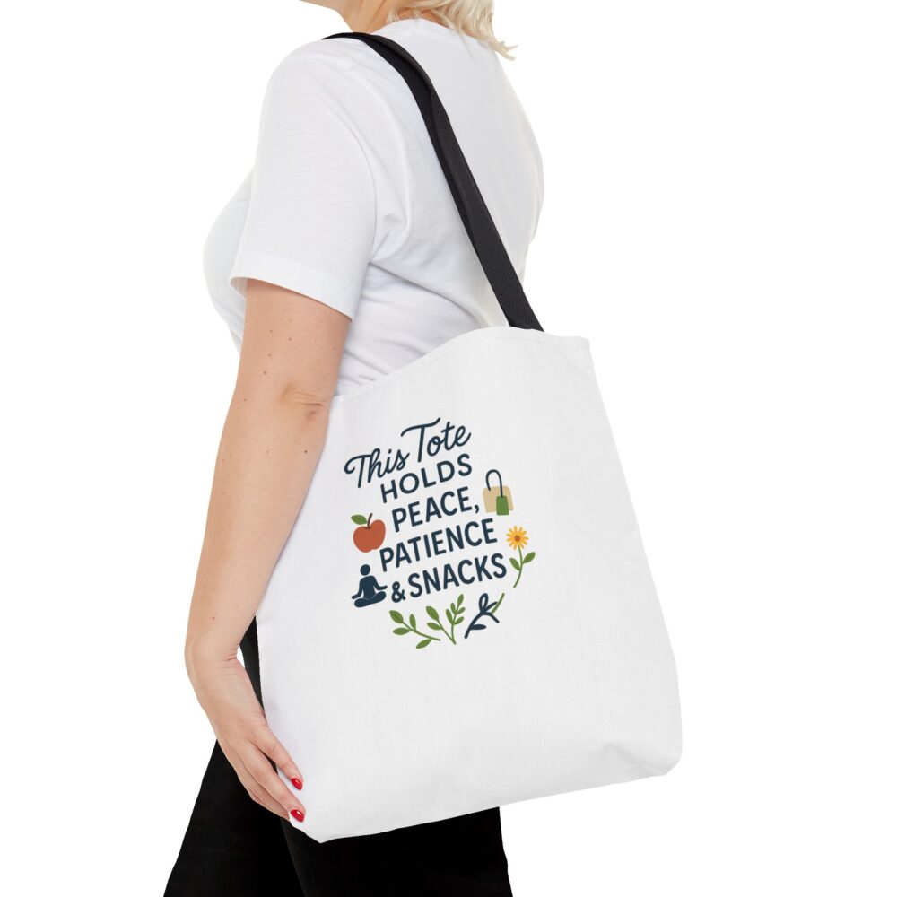 Peace & Patience Tote Bag | Inspirational Bag for Shopping, Beach, Gym, Gifts, Eco-Friendly Use - Image 24