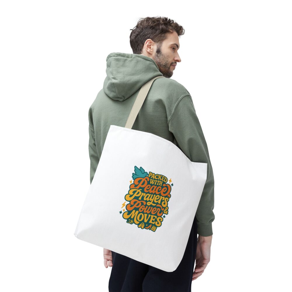 Empowerment Tote Bag - Packed with Peace, Prayers, Power Moves | Inspirational Tote, Motivational Gifts, Women's Handbag, Eco-Friendly Bag - Image 11
