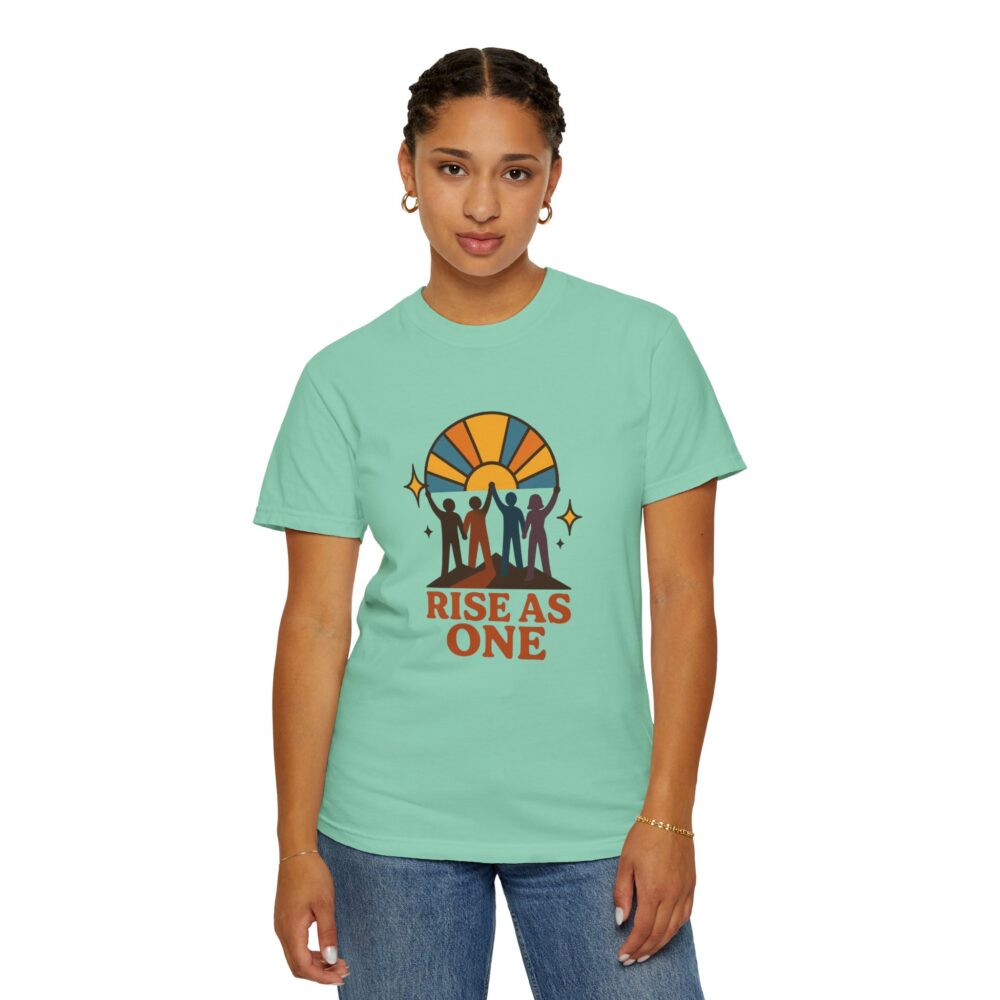 Unisex Rise As One T-Shirt, Garment-Dyed Tee for Unity, Community Events, LGBTQ+ Pride, Casual Wear, Gift for Friends - Image 4
