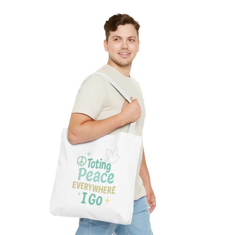 Peaceful Tote Bag | Eco-Friendly Reusable Bag, Perfect for Gifting, Daily Use, Travel, Festivals, and Beach Days - Image 10