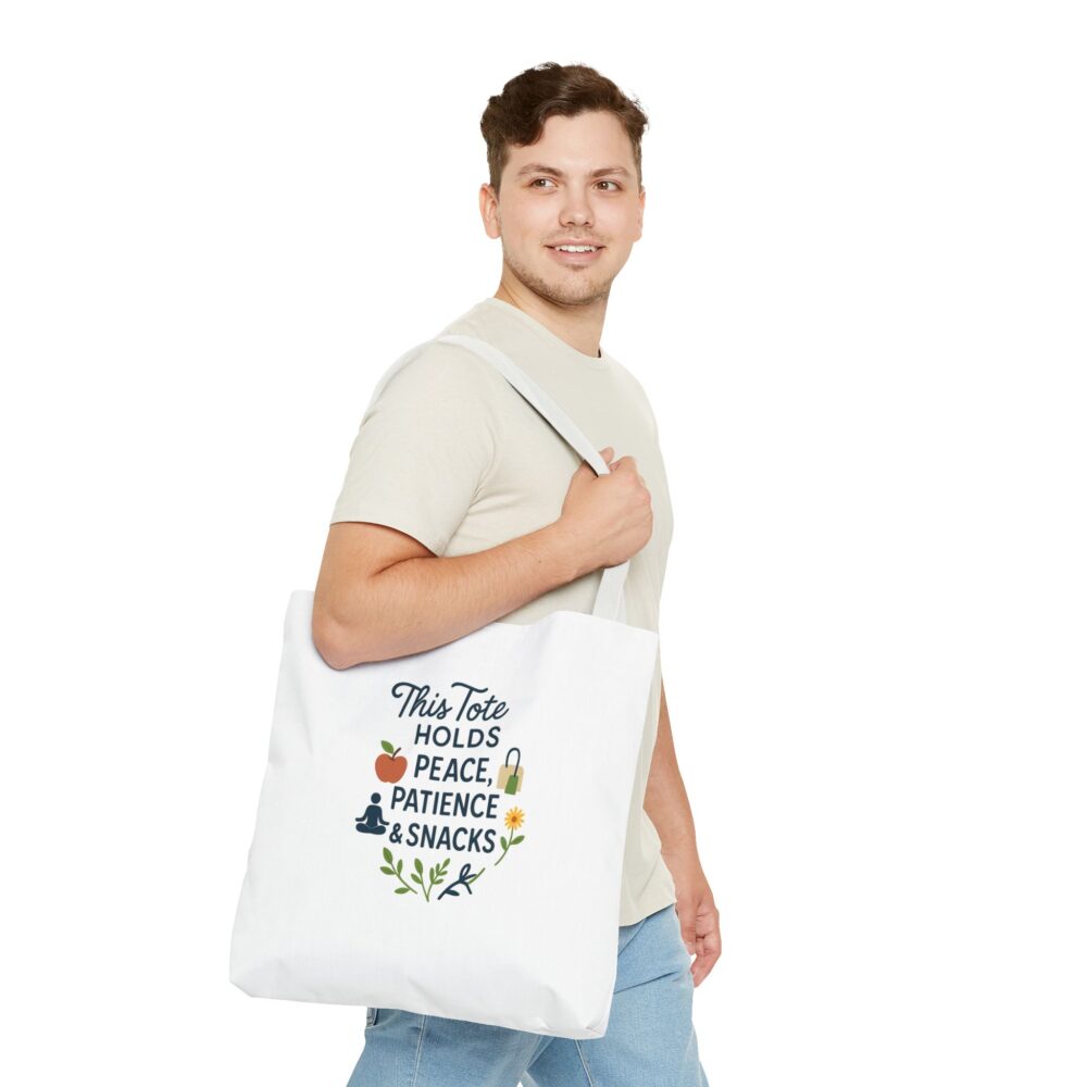 Peace & Patience Tote Bag | Inspirational Bag for Shopping, Beach, Gym, Gifts, Eco-Friendly Use - Image 43