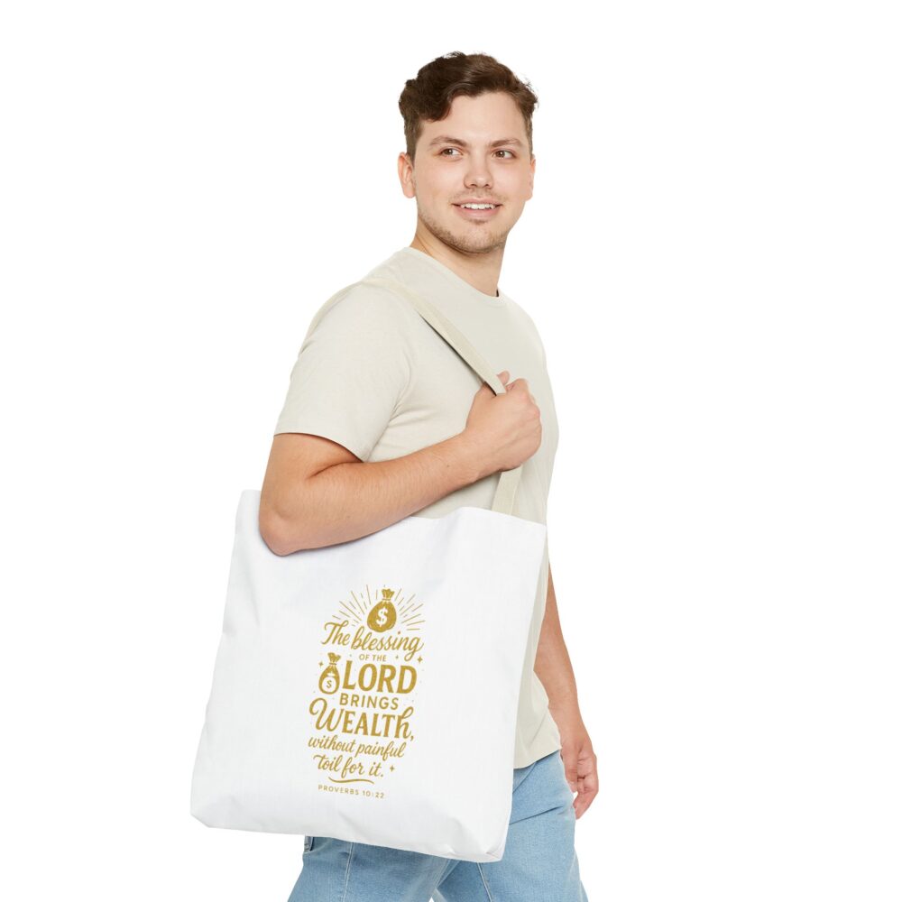 Chic Faith-Inspired Tote Bag, Inspirational Gift, Bible Verse Accessory, Everyday Use, Church Outing, Motivational Quote - Image 11