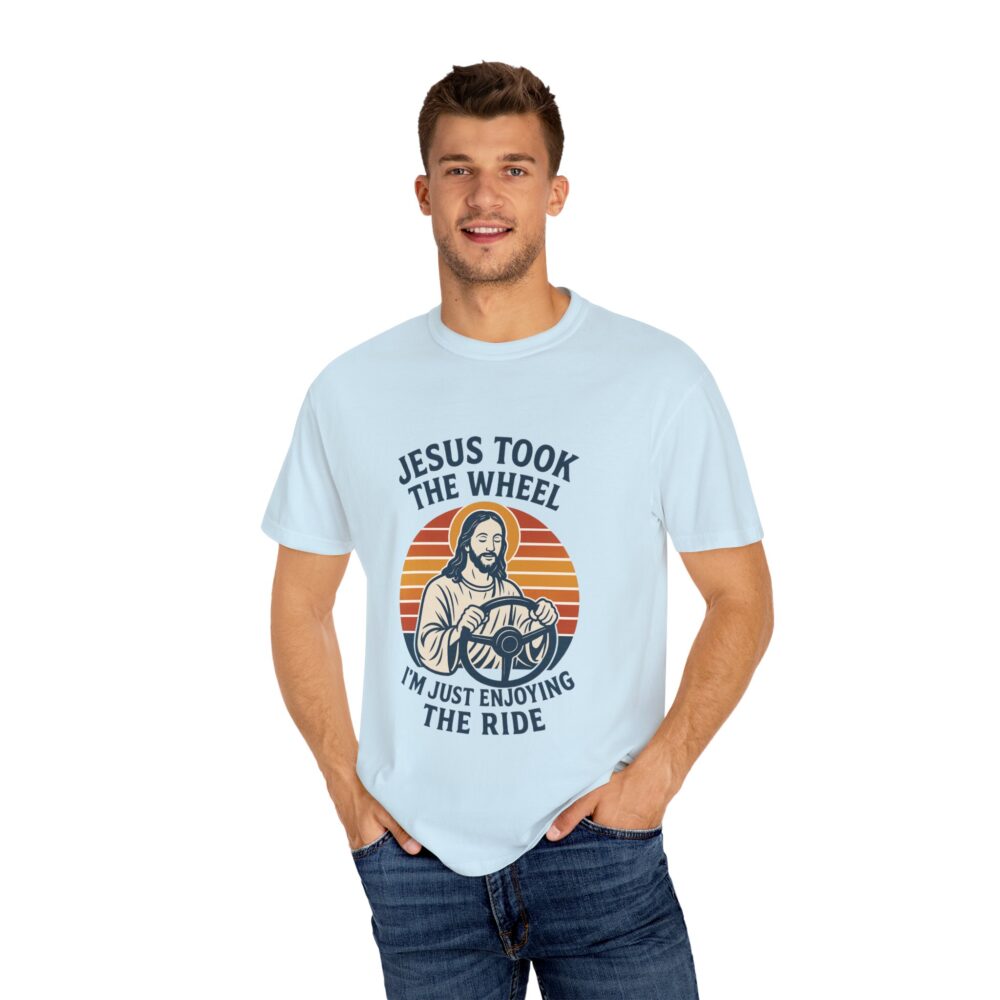 Faith-Inspired Unisex T-Shirt - "Jesus Took the Wheel" Tee, Christian Apparel, Gift for Believers, Funny Religious Shirt, Casual Faith Top - Image 13