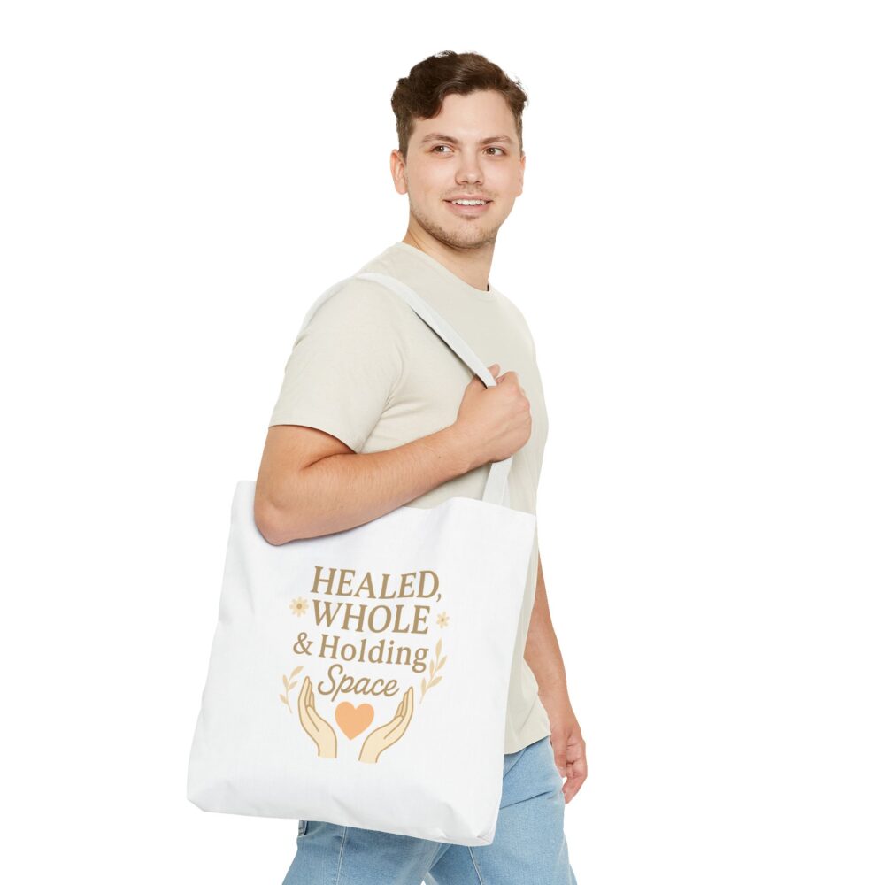 Healing Quote Tote Bag, Inspirational Tote, Mindfulness Gift, Spiritual Warrior Bag, Eco-Friendly Shopping Bag, Gifts for Her - Image 10