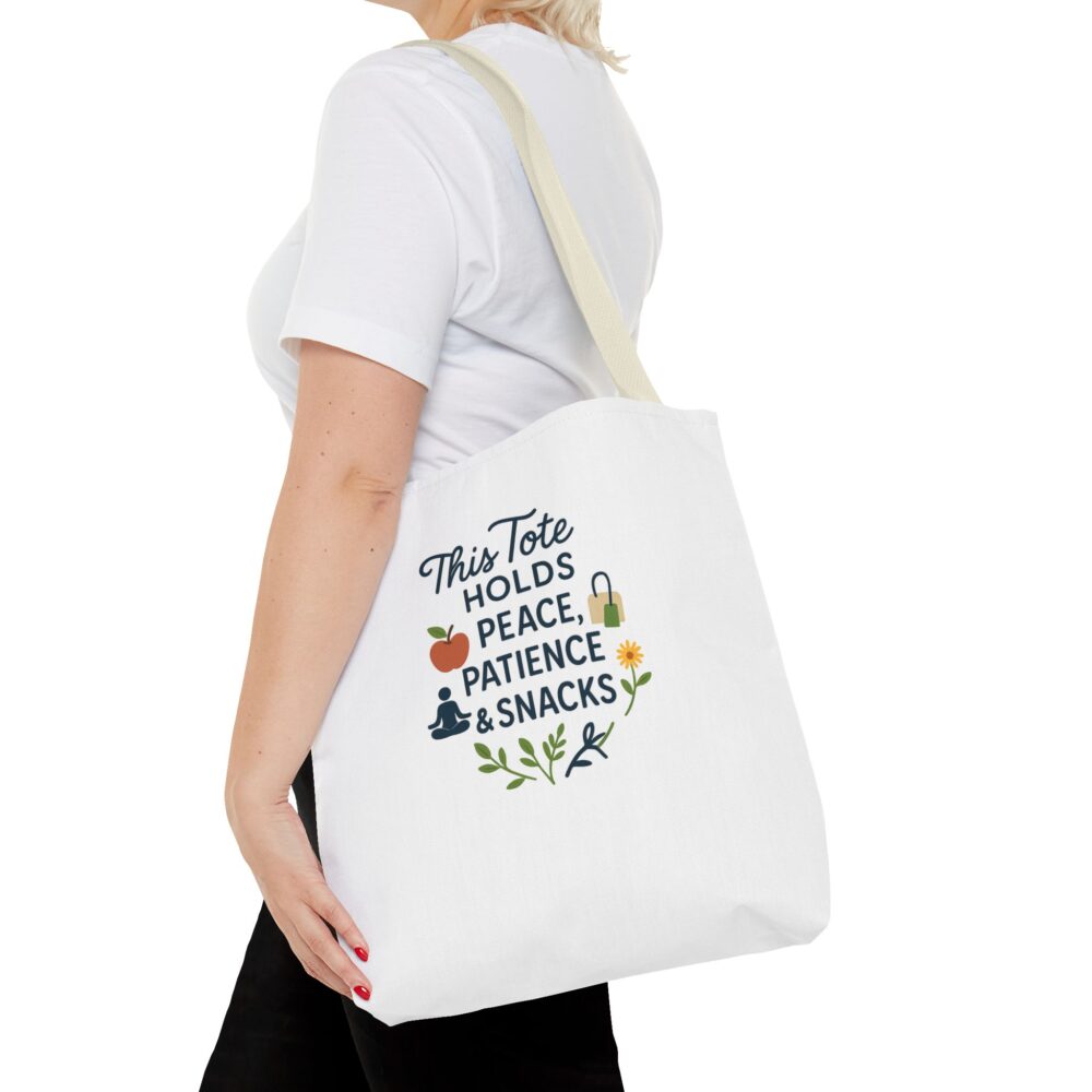 Peace & Patience Tote Bag | Inspirational Bag for Shopping, Beach, Gym, Gifts, Eco-Friendly Use - Image 48