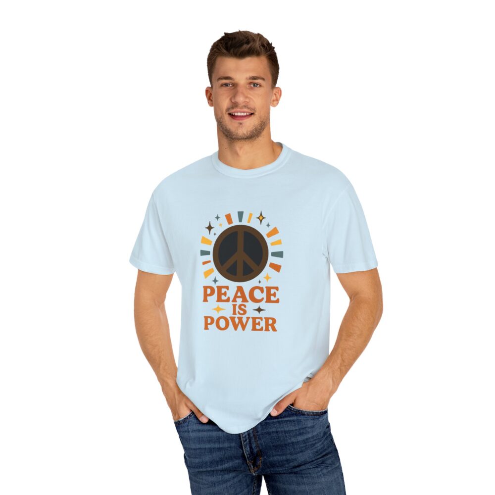 Peace Is Power Unisex T-Shirt | Trendy Graphic Tee, Gift for Activists, Casual Everyday Wear, Social Justice Apparel, Retro Style - Image 13